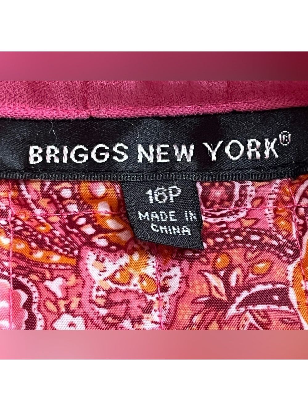 Briggs New York Women’s Pink Quilted Button Down Jacket size 16P EUC - Picture 13 of 16